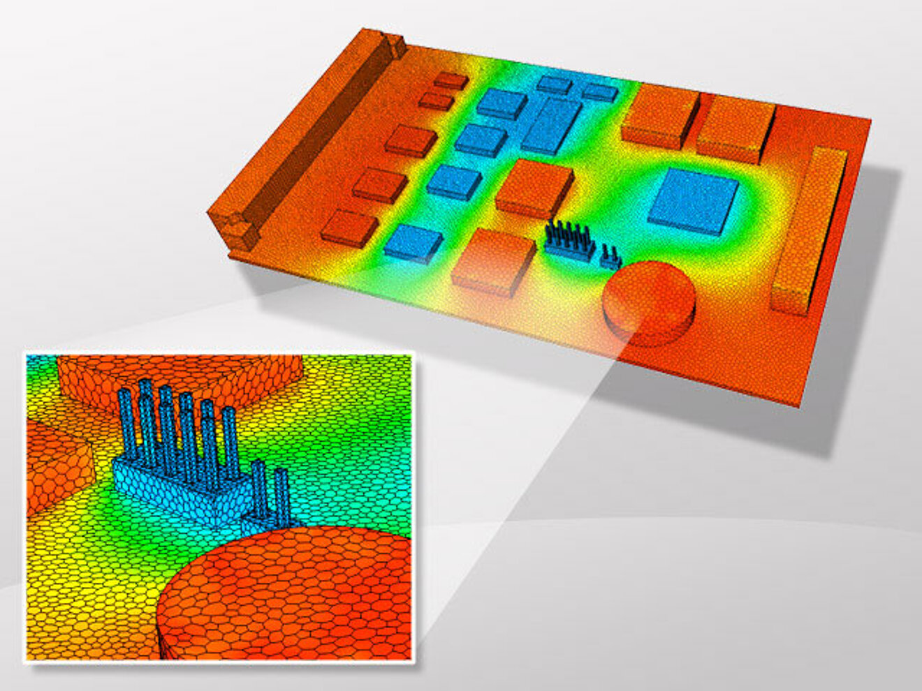 Image for Merkle & Partner Electronic Components CFD Simulation Example 2