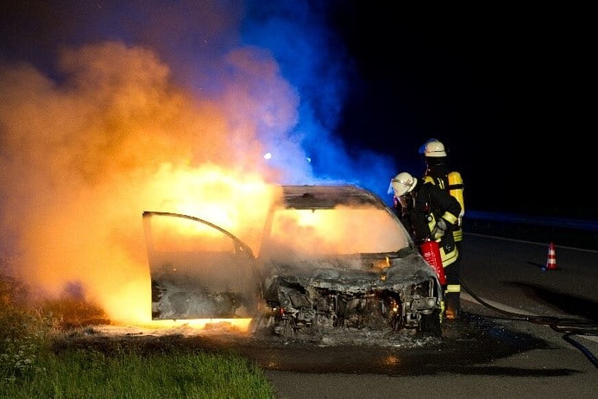 Vehicle fire after engine overheating