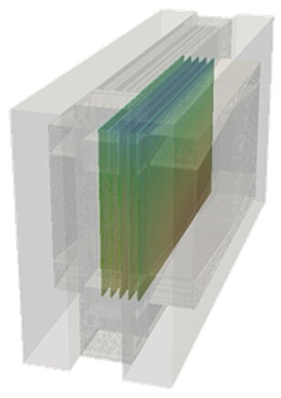 Current density distribution in the cells Merkle CAE