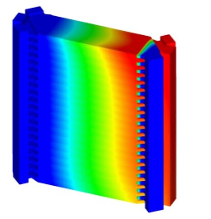 Temperaturverteilung im Stack Merkle CAE