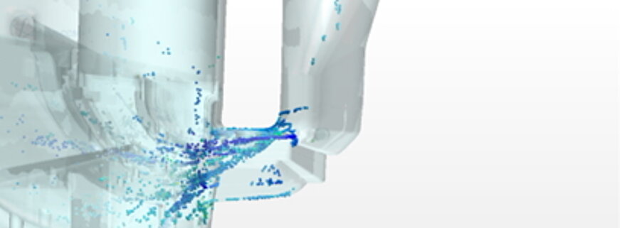 Droplet separation on a fuel cell Merkle CAE